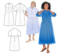 Style Arc Patron de couture Robe tissée émeraude Tailles 46 à 48