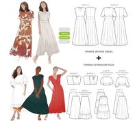 Style Arc Patron de couture - Robe tissée Trinnie avec extension (tailles 38 à 50)