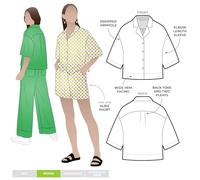 Style Arc Patrons de couture - Chemise tissée Albie (tailles 38-50)