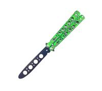 (Style B) 1 couteau de poche pliant émoussé, couteaux d'entraînement Balisong adaptés aux débutants,