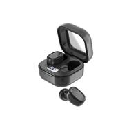 (Style B, Black) BY18 Digital Display Bluetooth Headphone Wireless Headset with Charging Case-Black