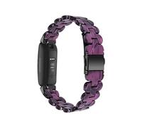 (Style B Fitbit Inspire HR-Violet) Bracelet de rechange ovale en résine pour montre connectée Fitbit