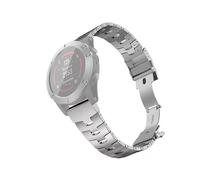 (Style B Garmin Fenix 6X, Silver) 26mm Titanium Metal Easy Fit Watch Band Strap for Garmin Fenix 6X/Fenix 3/Fenix 3 HR/Fenix 5X
