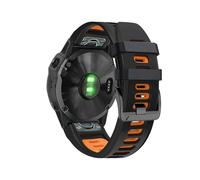 (Style B Garmin Fenix 7X, Multicolor) 26mm Watch Band for Garmin Tactix 7 Pro/Fenix 7X/6X Pro/5X Plus,Smooth Silicone Dual-color Wrist Str