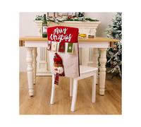 (Style B, Multicolor) Christmas Decorations Cute Cartoon Decor Christmas Dining Chair Slipcover Cloth Sleeve Chair Back Co