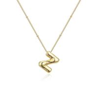 Style ballon collier lettre lisse chaîne en alliage réglable adapté aux femmes jeunes à la mode et à offrir