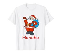 Style Bande dessinée Convivial de Saint-Nicolas Hohoho T-Shirt Graphique avec Valeur, Homme, Blanc, M