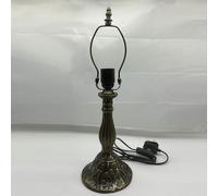 Style Base de lampe de table de rechange - Base de lampe de chevet en métal de 48,3 cm en forme de feuilles de lotus pour abat-jour en verre teinté de 30,5 cm