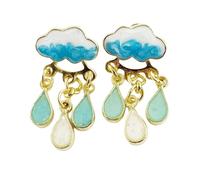 Style blanc nuage goutte de pluie boucles d'oreilles pour femmes délicat doux été nuage goutte d'eau clous d'oreille bijoux de fête de mariage