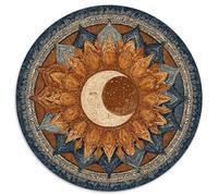 Style bohème Celestial Mandala with Sun and Moon Elements 1000pcs (67.5x67.5cm) Puzzles Adaptés Aux Adultes Et Aux Personnes Âgées De 14 Ans Et Plus