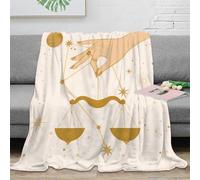 Style bohème Couverture Balance 3D imprimée Microfibre Plaid Salon Chambre Décoration Balance Throw Blanket Douce 40x50(100x130cm)