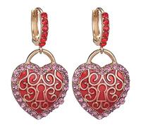 Style Bohème en Forme de Larme ventes d'oreilles d'oreilles Européennes et américaines Goutte à goutte d'huile Coeur Années 80 et 90 Accessoires de Fête (E, One Size)