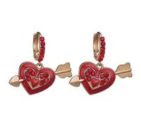 Style Bohème en Forme de Larme ventes d'oreilles d'oreilles Européennes et américaines Goutte à goutte d'huile Coeur Années 80 et 90 Accessoires de Fête (D, One Size)
