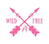 style bohème, rêves sauvages devenus réalité, suivez vos modèles de rêve peuvent être utilisés Stickers gravés 64x80.8cm Culture du tatouage Rose