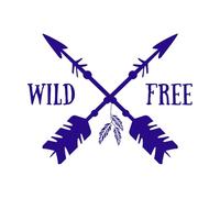 style bohème, rêves sauvages devenus réalité, suivez vos modèles de rêve peuvent être utilisés Stickers gravés 52x65.7cm Décoration de magasin Bleu foncé