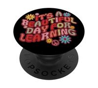 Style brodé, C'est Une Belle journée pour Apprendre Les Enseignants PopSockets PopGrip Adhésif