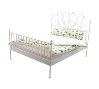 Style campagnard européen Dollhouses Fer Lit Double avec Lits Amovibles Échelle 1/12 Affichage Miniature Meubles
