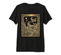 Style Carte de Tarot Horoscope du Zodiaque Capricorne T-Shirt Haut de Gamme