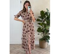 Style Cheat Style Cheat Brown Polka Dot Daphne Belted Shirt Dress Brown Polka Dot EU 36 (UK 8)