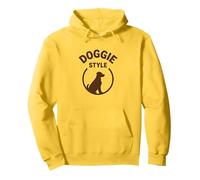 Style Chien : Graphique Vintage pour Amoureux des Animaux Sweat à Capuche, Unisexe pour Adultes, Citron, M