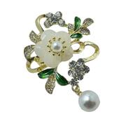 Style chinois en alliage Broche fleur épingle fabriquée à la main Accessoire pour soirée, fête, mariage, réception, tenue rétro Qipao Corsage, Einheitsgröße, comme décrit