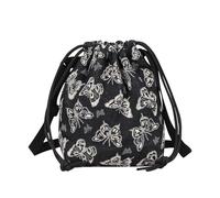 Style chinois Floral Papillon Jacquard Toile Cordon Seau Sac à bandoulière Pratique pour un usage quotidien Navetteurs Essentiel Confortable Unique Sangle Toile, Noir , One Size