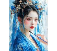 Style Chinois Peinture par Numéros pour Adulte, DIY Peinture Acrylique pour Adultes Enfants Femme Peinture Numero débutants Facile 40x50cmLoisirs CréAtifs Adultes avec peintures et pinceaux 41-W