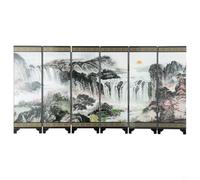 Style chinois pour mini écran 6 panneaux pour décoration de bureau à | Construction en bois naturel, léger, portable, rangement facile, décoration de bureau à domicile, idée cadeau