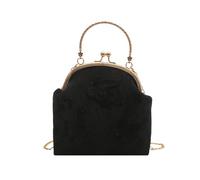 Style chinois rétro Sac à bandoulière Sac à bandoulière Papillon Soirée Pochettes Sacs à main avec baiser Dumpling Sacs à main Sac à main Mode, Noir , One Size