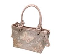 Style chinois Sac à main pour femme Motif papillon brodé rétro Sac à bandoulière tendance pour un usage quotidien, Tel que montré, Taille unique
