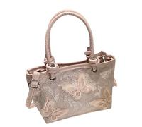 Style chinois Sac à main pour femme Motif papillon brodé rétro Sac à bandoulière tendance pour un usage quotidien, Tel que montré, Taille unique