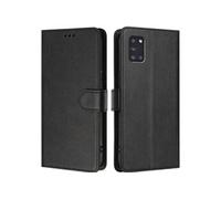 Style Classique Etui Pour Rabotant Samsung Galaxy A31 Blocage RFID Antichoc Fermeture Magnétique Etui Portefeuille Titulaire De La Carte FOXDOCK Noir