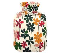 Style Clover Bouillotte colorée avec housse souple, compresse chaude de 2 L pour les muscles endoloris, l'arthrite, le cou et les épaules