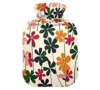 Style Clover Bouillotte de voyage colorée avec housse souple, compresses chaudes de 1 L pour le corps contre l'arthrite