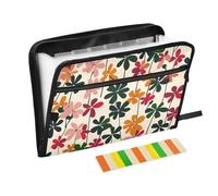 Style Clover Classeur extensible coloré accordéon 13 poches format A4 avec fermeture éclair pour documents et étiquettes