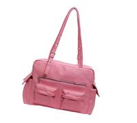 Style coréen décontracté, sac à bandoulière grande capacité pour le travail et les voyages avec œillets, sangle, poches zippées, sac à main, sac à bandoulière, b, One Size