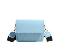 Style coréen moderne Petit sac à bandoulière fonctionnel en cuir PU avec sangle réglable pour diverses occasions Sac à main en cuir PU, bleu, One Size