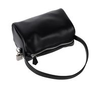 Style coréen moderne sac à bandoulière en forme d'oreiller en cuir PU souple pour femme accessoire de mode bureau à soirée sac à main pour femme, Noir , One Size