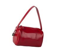 Style coréen moderne sac à bandoulière en forme d'oreiller en cuir PU souple sac à main femme accessoire de mode bureau à soirée sac de travail en cuir PU souple, Rouge, One Size