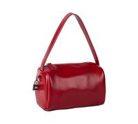 Style coréen moderne, sac à bandoulière en forme d'oreiller en cuir PU souple, sac à main pour femme, accessoire de mode, bureau à soirée, sac à main contemporain pour événement social, Rouge, Taille