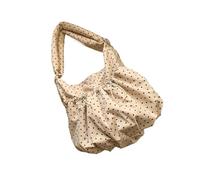 Style coréen moderne sac à bandoulière en tissu résistant aux plis à pois sac à bandoulière intérieur spacieux sac à bandoulière ergonomique pour femme, kaki, One Size