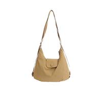 Style coréen moderne, sac à dos ample unisexe avec bandoulière réglable pour bandoulière multi-poches essentielles, kaki, One Size