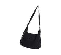 Style coréen moderne, sac à dos ample unisexe avec bandoulière réglable pour bandoulière multi-poches essentielles, Noir , One Size