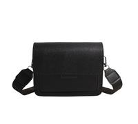 Style coréen tendance, petit sac à bandoulière pratique en cuir PU, sac à bandoulière Satcel avec large sangle confortable, Noir , One Size
