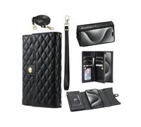 (Style D iPhone 7 4.7 inch, Black) Bks-002 Compatible with Iphone 7/8/Se (2020)/Se (2022) Case Pu Leather Rhombus Pattern Zipper Phone