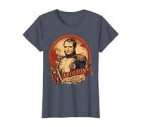 Style d'affiche Vintage Napoléon Bonaparte T-Shirt, Femme, Bleu Chiné, 3XL