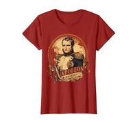 Style d'affiche Vintage Napoléon Bonaparte T-Shirt, Femme, Canneberge, 3XL
