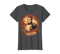 Style d'affiche Vintage Napoléon Bonaparte T-Shirt, Femme, Chiné Foncé, 3XL