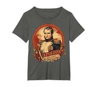 Style d'affiche Vintage Napoléon Bonaparte T-Shirt, Femme Grandes Tailles, Asphalte, 3X