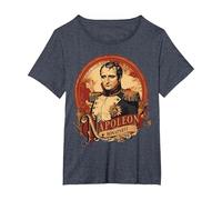 Style d'affiche Vintage Napoléon Bonaparte T-Shirt, Femme Grandes Tailles, Bleu Chiné, 1X